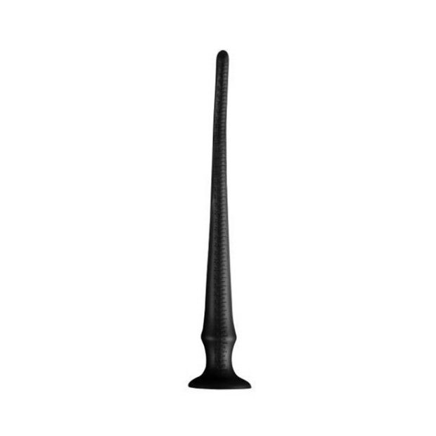 Long Tail PVC Butt Plug With Scale  Black M 40 x 4,5cm