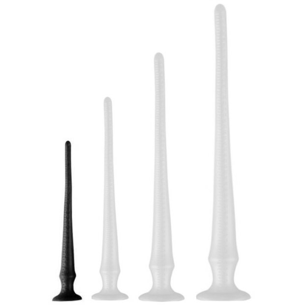 Long Tail PVC Butt Plug With Scale Black  S 30x 3,5cm