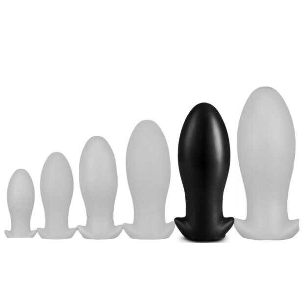 Dragon Egg Soft Silicone Butt Plug Black XXL 23 x 8,5cm