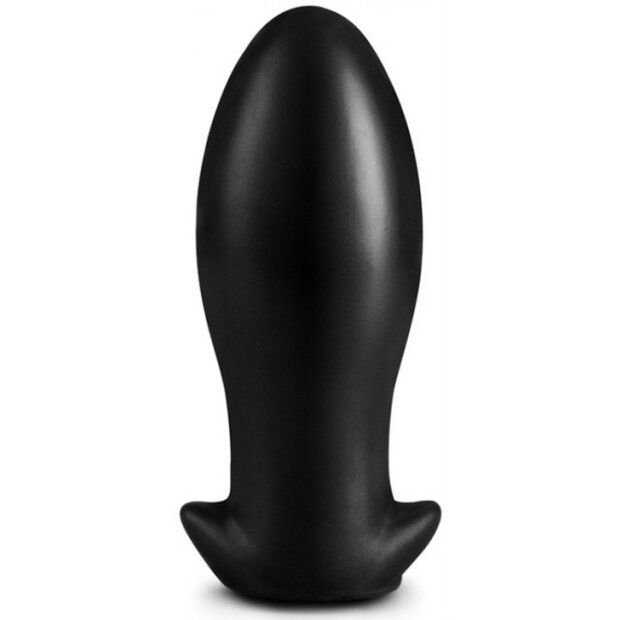 Dragon Egg Soft Silicone Butt Plug Black  M 12 x 5.5 cm