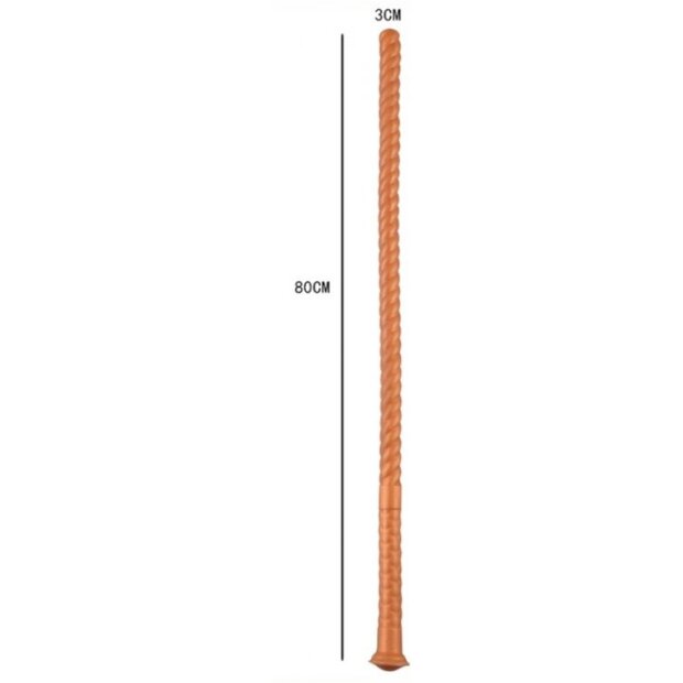 TheAssGasm Long Twist Analdildo Beige 80 cm ⌀ 2,5 cm
