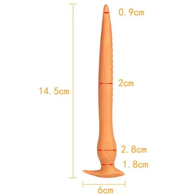 TheAssGasm Long Eel Plug Analplug Orange ⌀ 2,8 cm