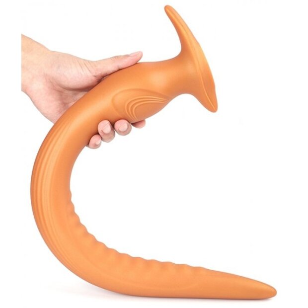 TheAssGasm Long Eel Plug Large Analplug Orange ⌀ 6 cm
