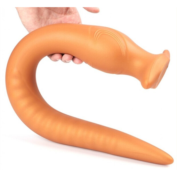 TheAssGasm Long Eel Plug Large Analplug Orange ⌀ 6 cm