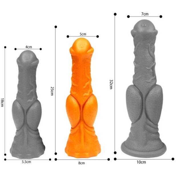 TheAssGasm Canis Medium Dildo Gold 25 cm