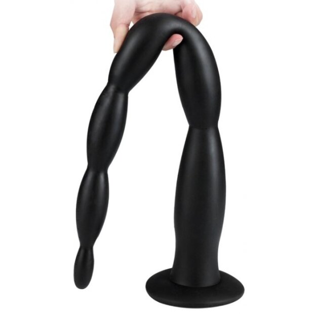 DarkSil Scale Beads XL Analdildo Schwarz 60 cm ⌀ 6 cm