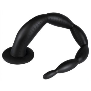 Long Dildo Scale Beads XL 60 x 6cm Black