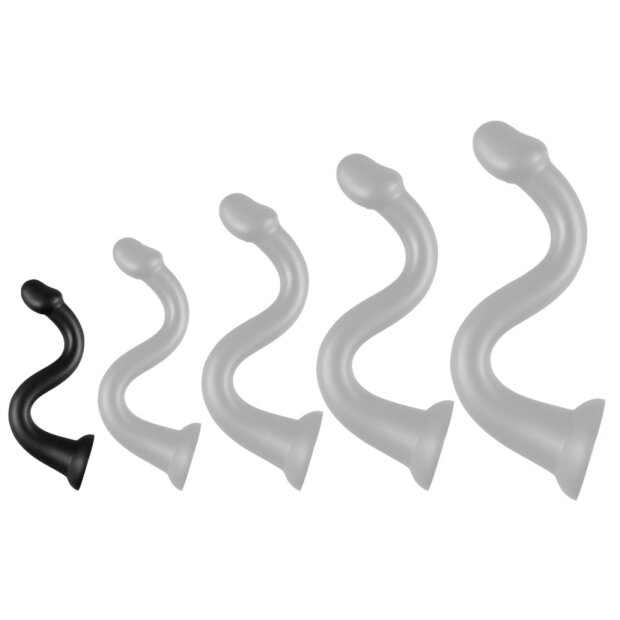 DarkSil Whale S Analdildo Schwarz 38 cm ⌀ 3,8 cm