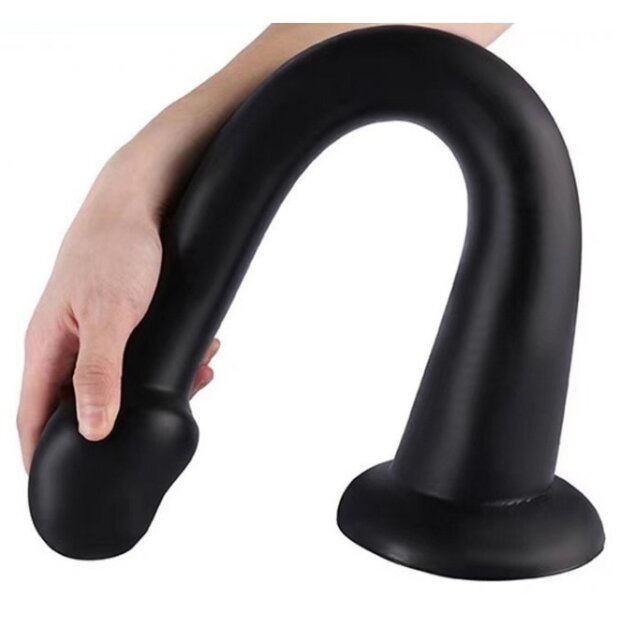 Long Dildo Whale  XXL 55 x 7.5cm - Tip 6.3cm Black