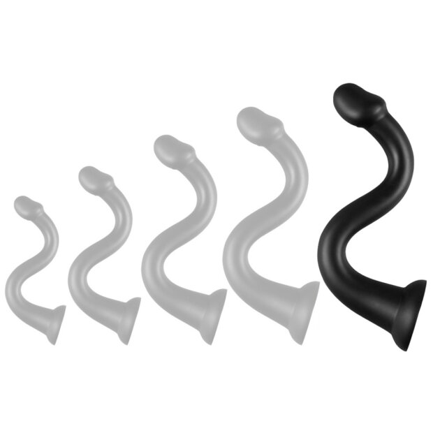 Long Dildo Whale  XXL 55 x 7.5cm - Tip 6.3cm Black