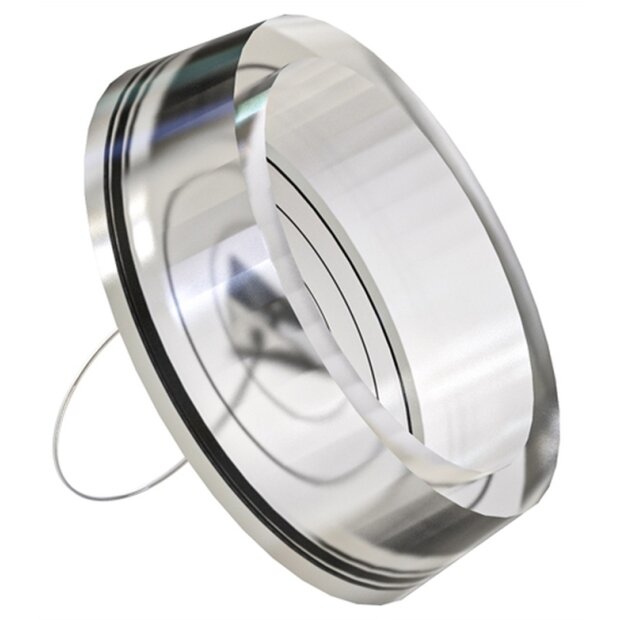 FUKR Tunnel Plug with Inpull Cap XL Tunnelplug Transparent ⌀ 7 cm