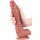 Ribby Dildo 22 x 5cm Brown