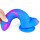 Dildo Banadick 15 x 4cm Blue-Pink