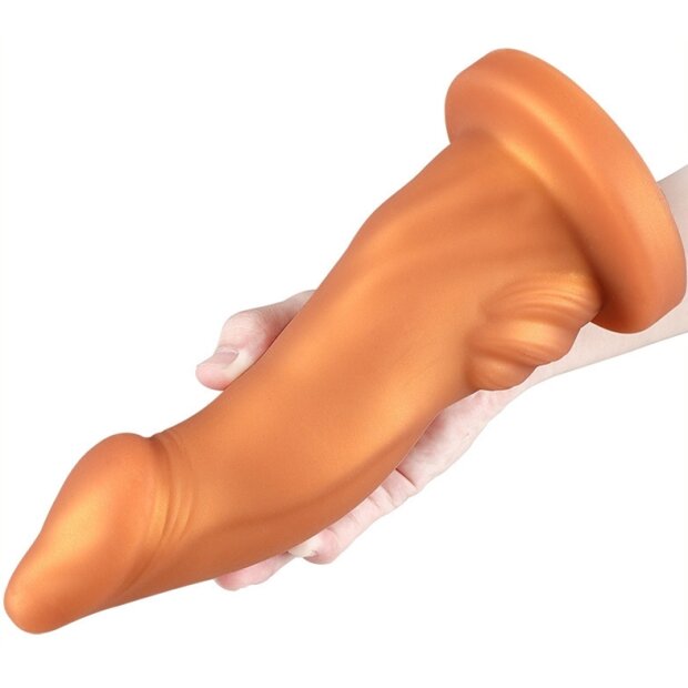 TheAssGasm Dolphin Dildo Gold 22 cm