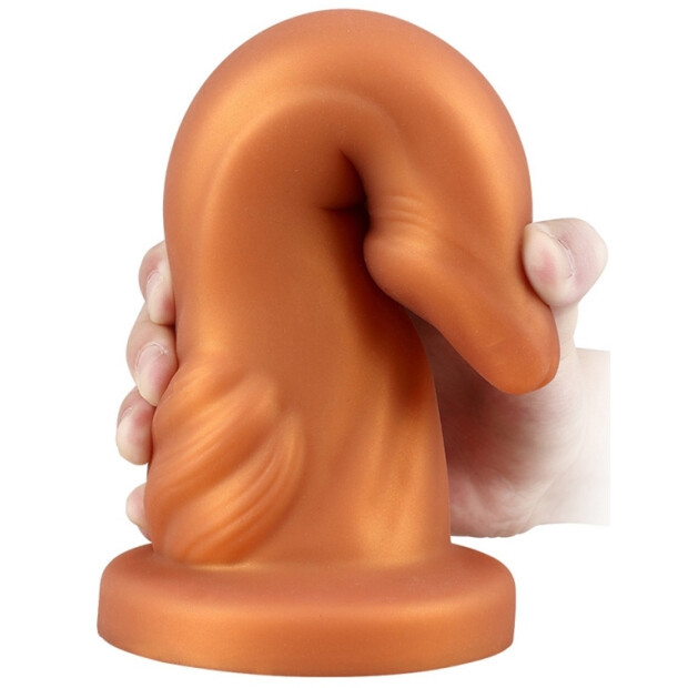 TheAssGasm Dolphin Dildo Gold 22 cm