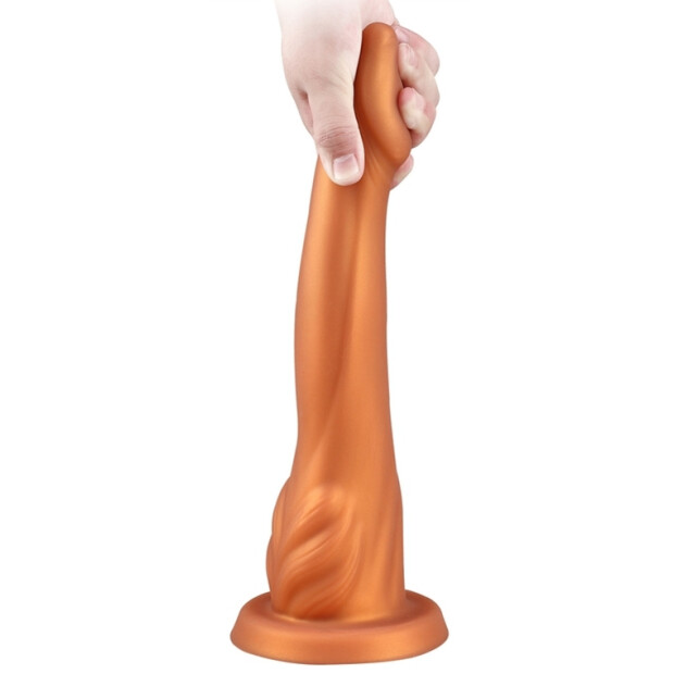 TheAssGasm Dolphin Dildo Gold 22 cm