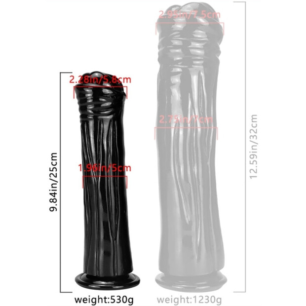 ToppedMonster Mini Cudgel Dildo Schwarz 23 cm