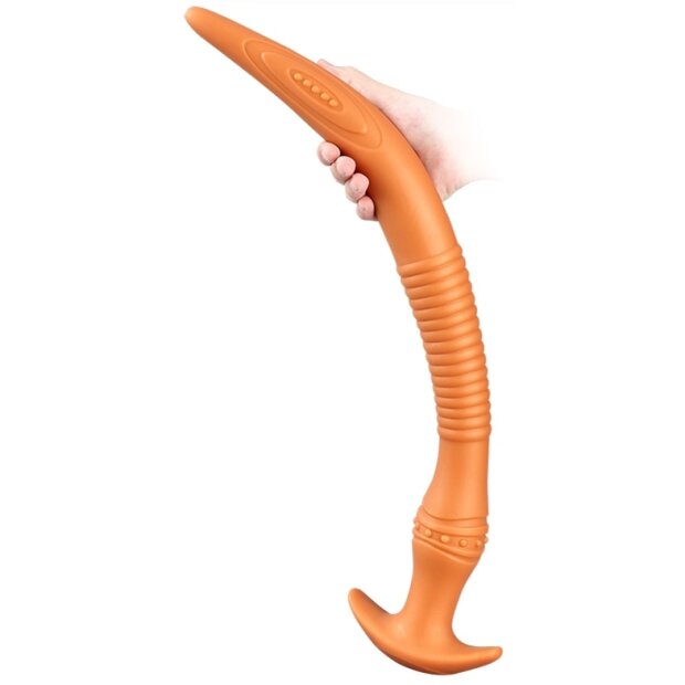 TheAssGasm Vikaelis Silicone Dildo M Analplug Orange ⌀ 4,5 cm