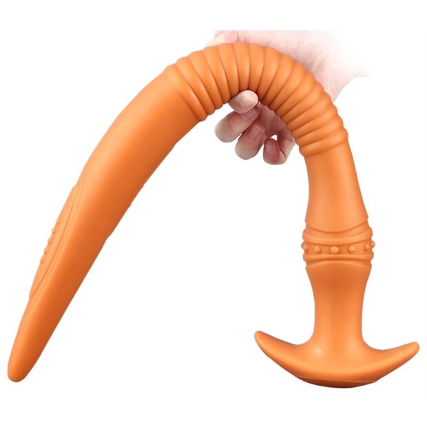 TheAssGasm Vikaelis Silicone Dildo Large Analplug Orange 55 cm ⌀ 5,5 cm