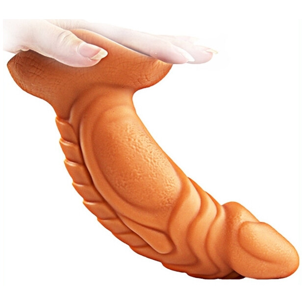 TheAssGasm Fishy Silicone Dildo Gold 18 cm ⌀ 5,5 cm