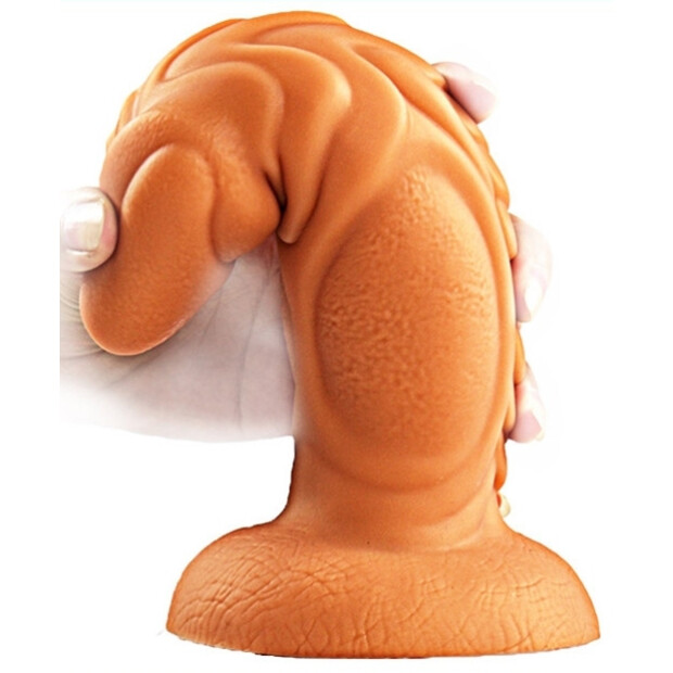 TheAssGasm Fishy Silicone Dildo Gold 18 cm ⌀ 5,5 cm