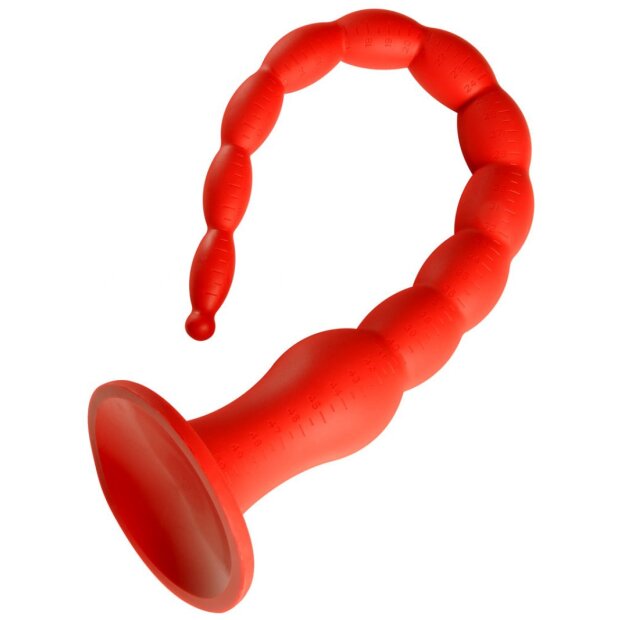 Stretch Worm Long Dildo N°4 Saugnapf Rot 50 cm ⌀ 5,2 cm