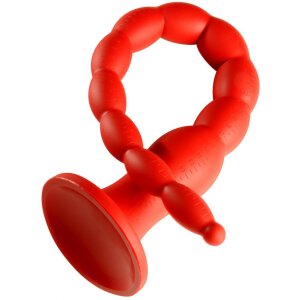 Long Stretch Worm Dildo N°6 60 x 6cm Red