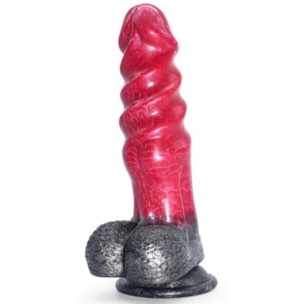 PINKALIEN Monster Ksar Dildo Rot 15 cm