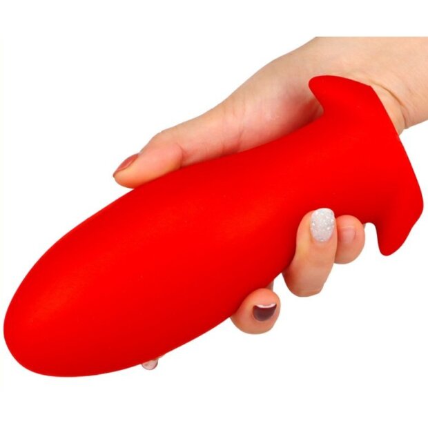 Silicone plug Saurus Egg XXL 23 x 8,4cm Red