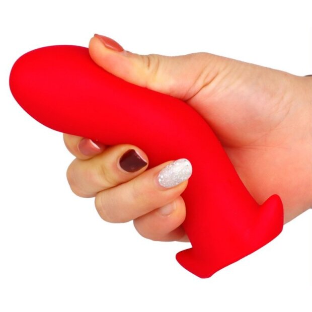 Silicone plug Saurus Egg XXL 23 x 8,4cm Red