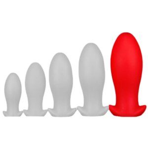 Silicone plug Saurus Egg XXL 23 x 8,4cm Red
