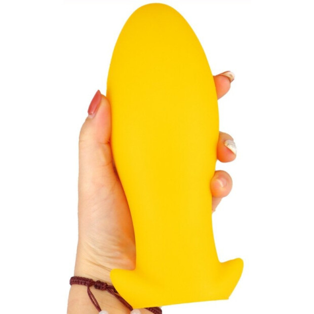Silicone plug Saurus Egg L 17 x 6.5cm Yellow