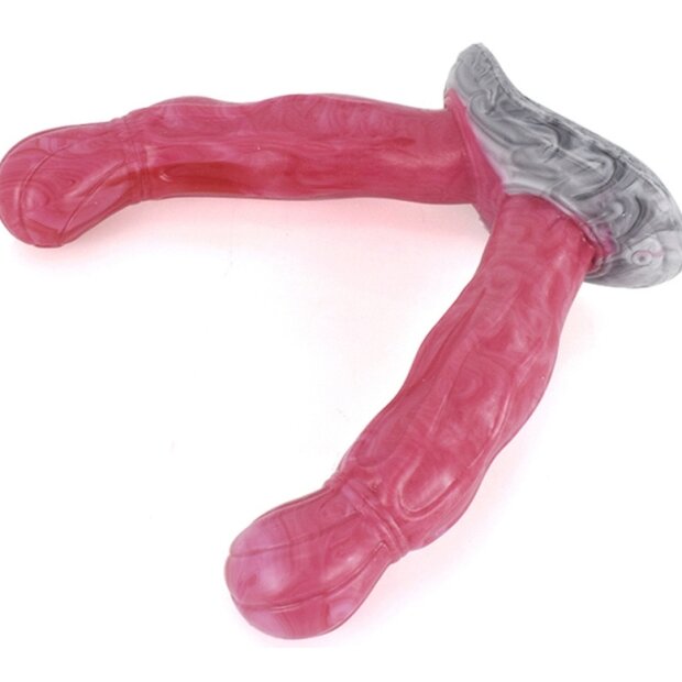 PINKALIEN Double Monster Mini Dak Doppeldildo Pink 22 cm ⌀ 2,5 cm