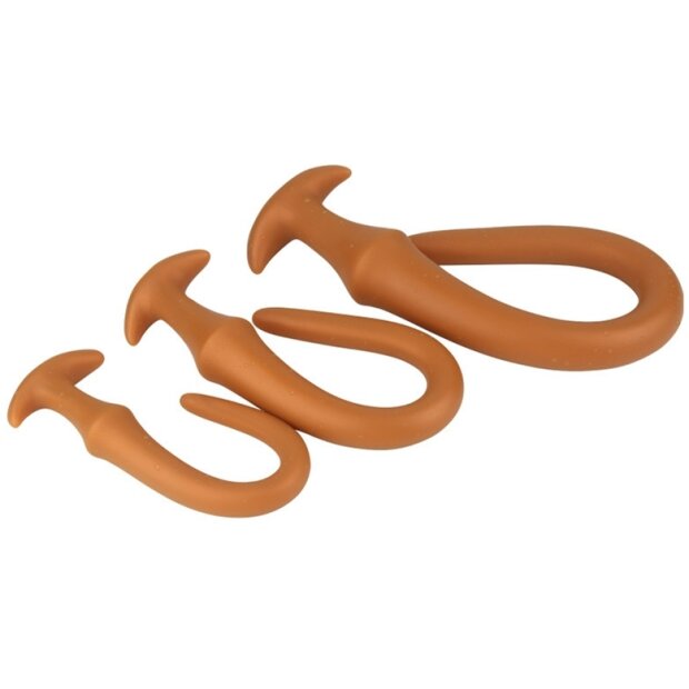 TheAssGasm Ultra Slim Long Dildo Small Analdildo Braun 30 cm ⌀ 3,2 cm