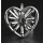 Heart Line metal plug S 5.5 x 2.9cm
