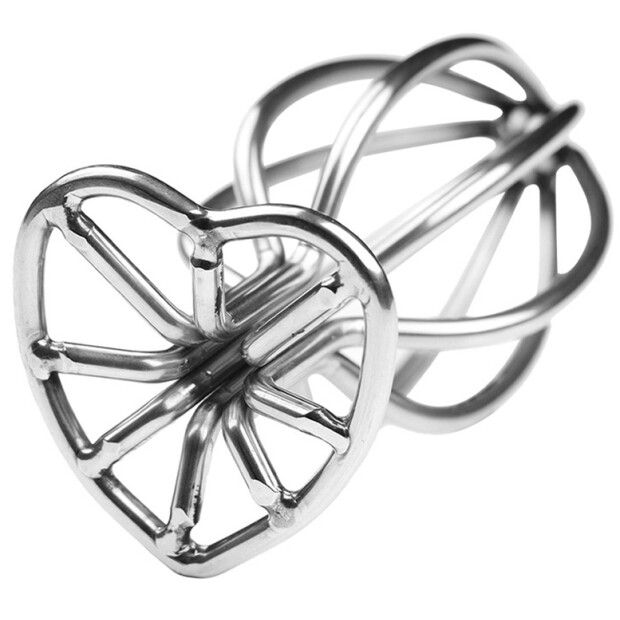 Generique Heart Line metal plug M Analplug Silber ⌀ 3,5 cm