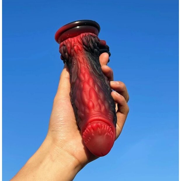 Dildo Dragon Yong 15 x 5.5cm Black-Red