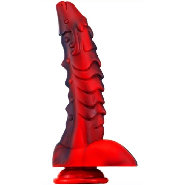 Dildo Dragon Sarkan 19 x 4.5cm Black-Red