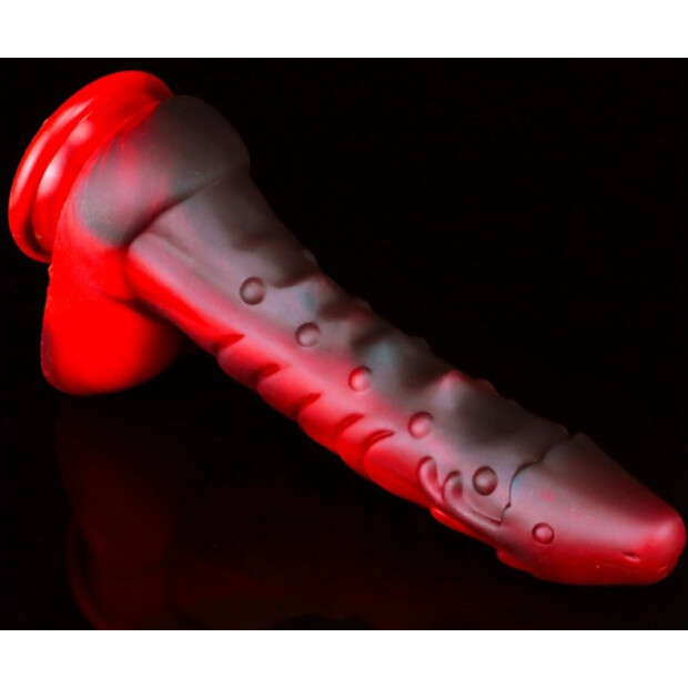 Dildo Dragon Sarkan 19 x 4.5cm Black-Red