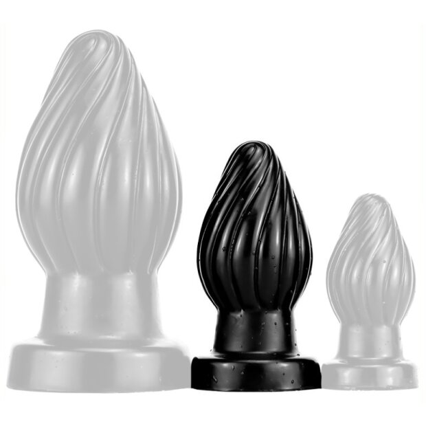 DarkSil Spiral Plug Medium Analplug Schwarz ⌀ 4,5 cm