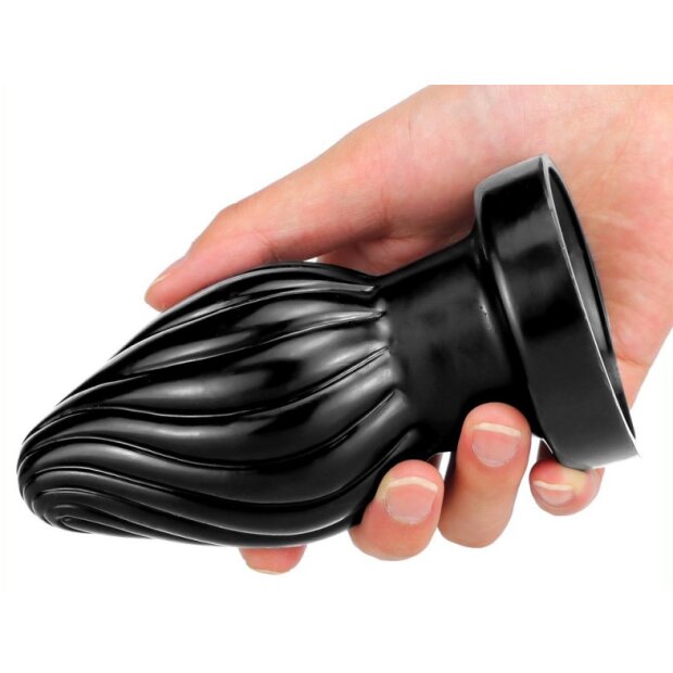 DarkSil Spiral Plug L Analplug Schwarz ⌀ 6,5 cm