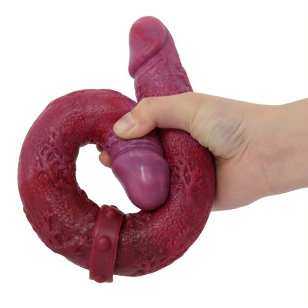 PINKALIEN Duo Freak Doppeldildo Rot 38 cm ⌀ 4 cm