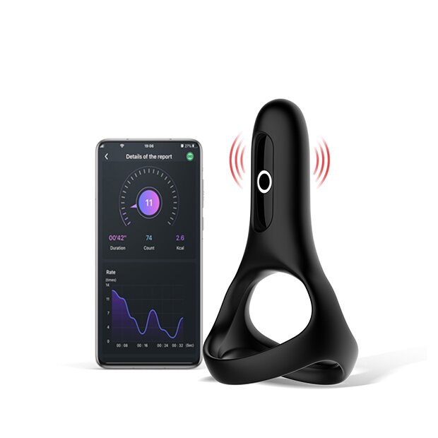 Magic Motion Rise Smart Wearable Cockring App Controlled Penisring Schwarz ⌀ 3,7 cm