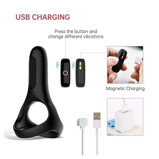 Magic Motion Rise Smart Wearable Cockring App Controlled Penisring Schwarz ⌀ 3,7 cm