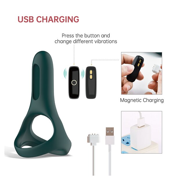 Magic Motion Rise Smart Wearable Cockring App Controlled Penisring Grün ⌀ 3,7 cm