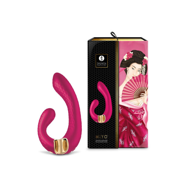 Shunga Miyo Vibrator mit Klitorisstimulation Pink 18,5 cm