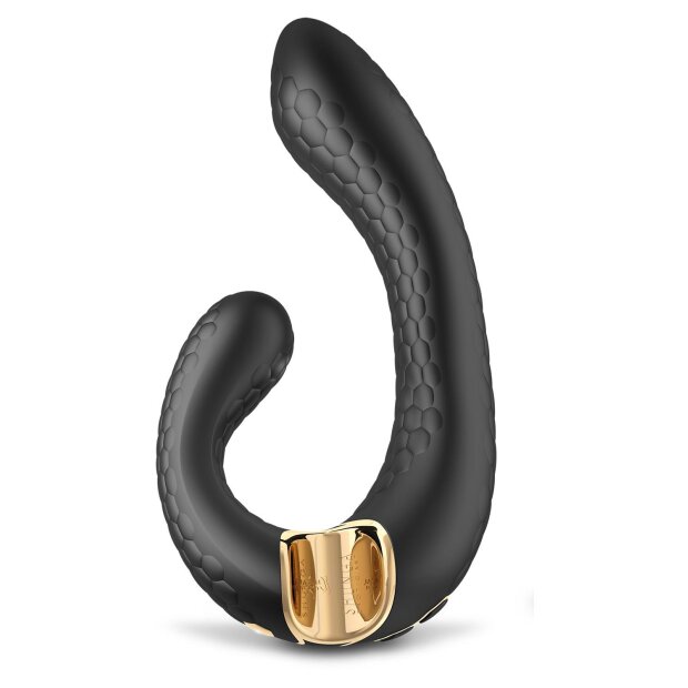 Shunga Miyo Vibrator mit Klitorisstimulation Schwarz 18,5 cm