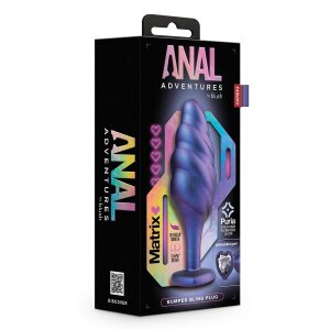 Anal Adventures Matrix Bumped Bling Plug Sapphire 3,8cm