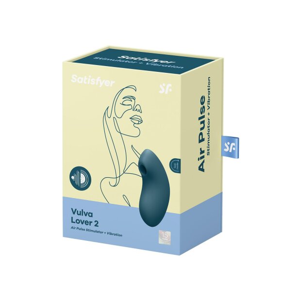 Satisfyer Vulva Lover 2 Druckwellen Vibrator Blau 11,9 cm