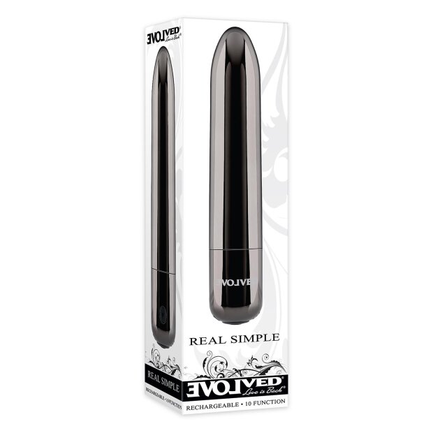Evolved Real Simple Mini Vibrator Schwarz 10 cm